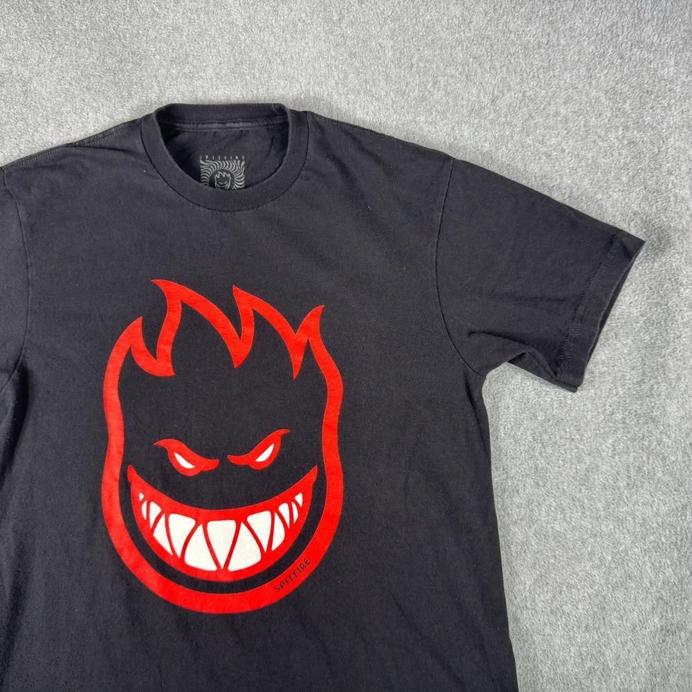 Y2K 2000's Spitfire Wheels Black T-Shirt Small